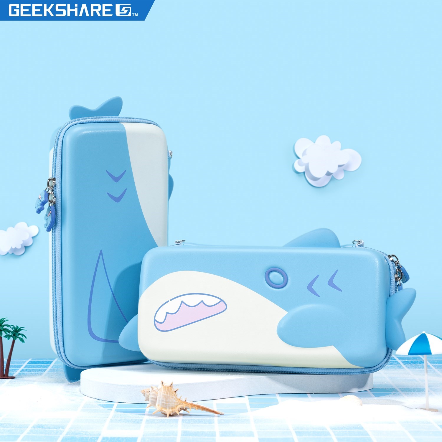 Party Games Switch 1 - GeekShare-닌텐도 스위치 운반 케이스, 상어 파티