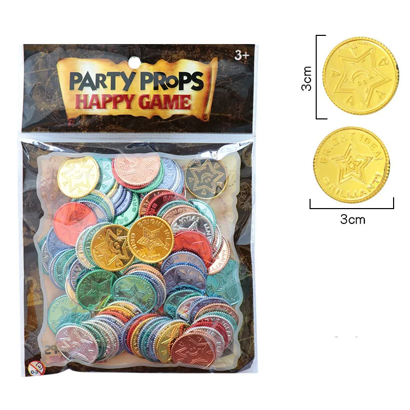 100개 크리스마스 이벤트 게임 보물 해적 금화 7색  - Party Games No Props 리뷰 및 가격