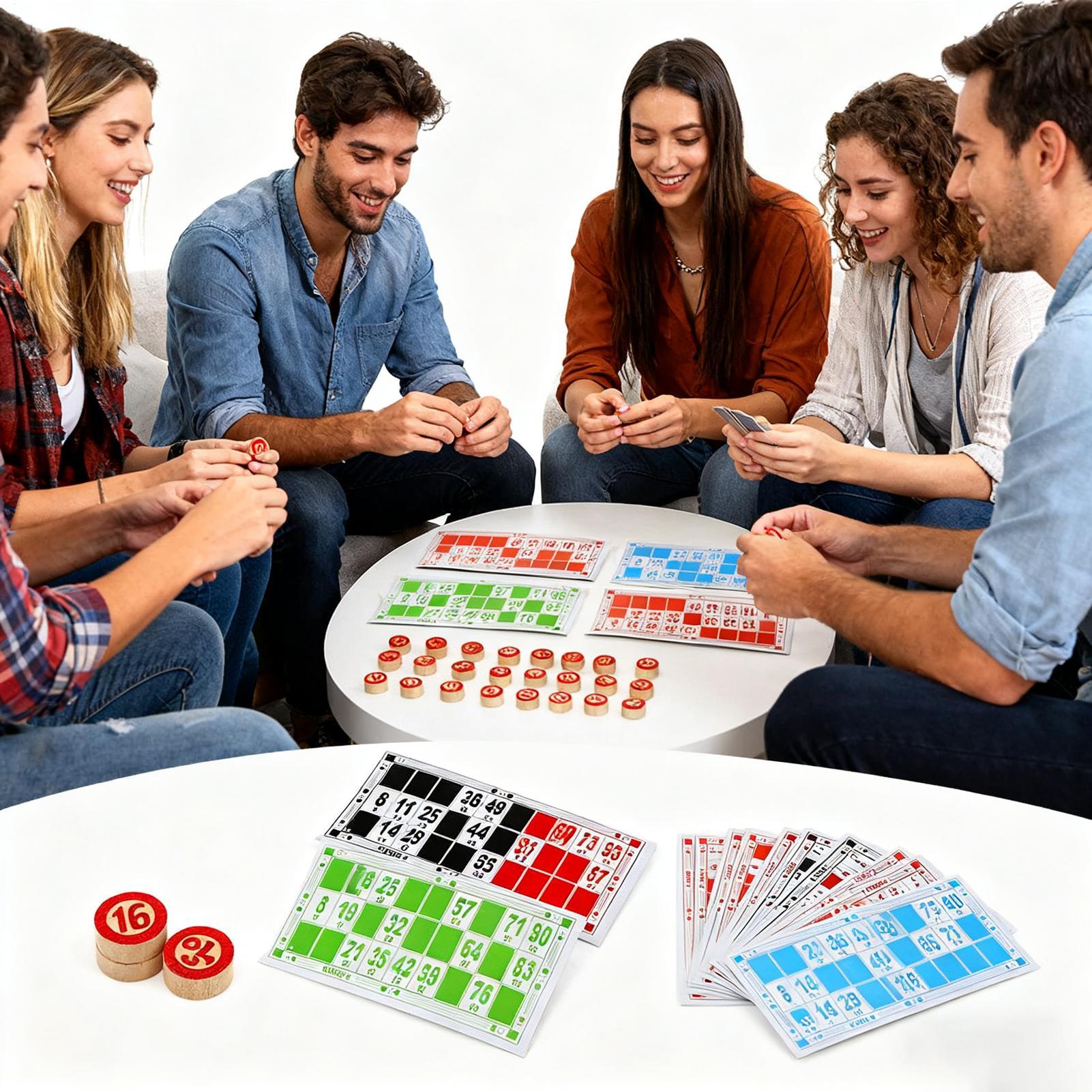 빙고 세트 재미있는 빈티지 나무 장난감 큰 글자 카드  - Party Games Large Groups 리뷰 및 가격