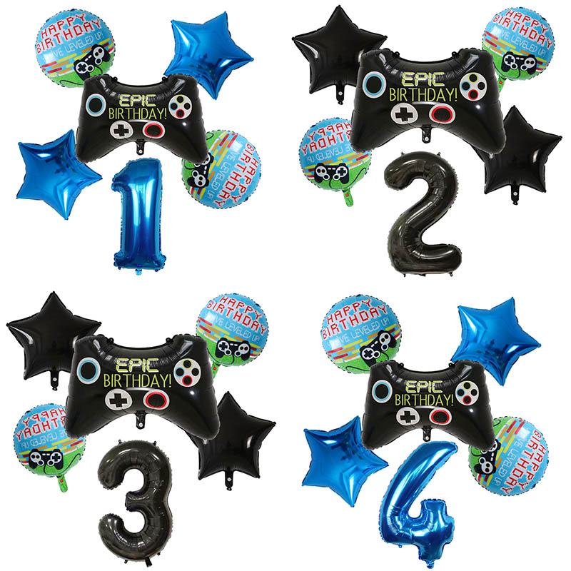 6pcs 게임패드 소년 게임 포일 헬륨 풍선 생일 테마 - Party Games Kids Birthday 리뷰 및 가격