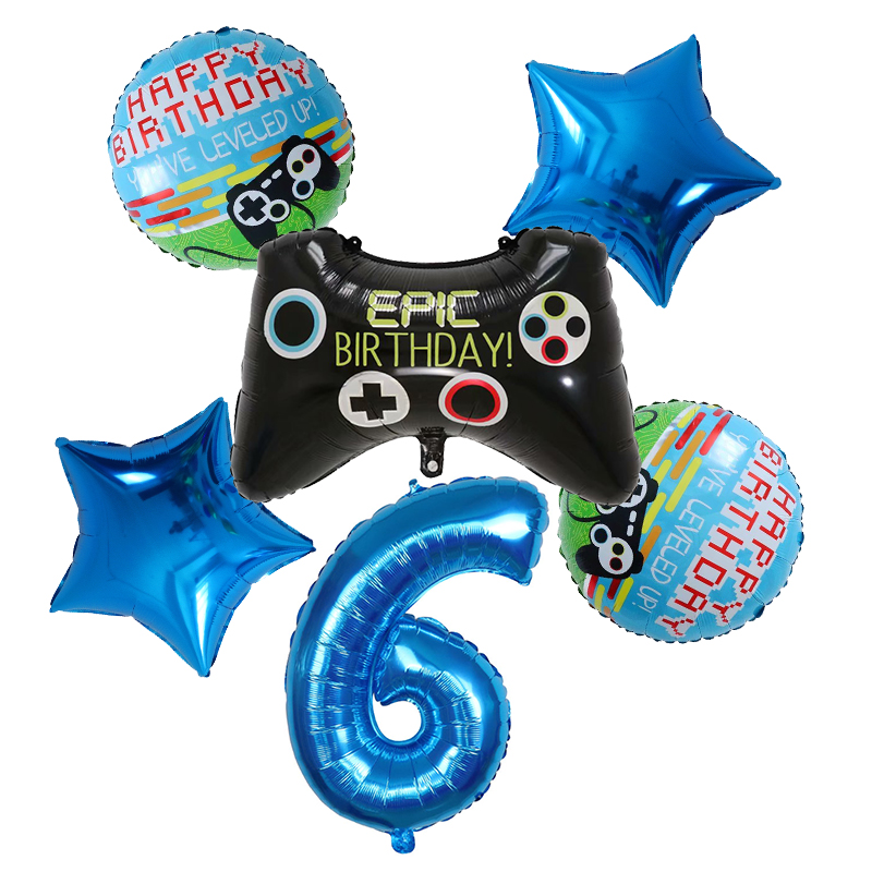 6pcs 게임패드 소년 게임 포일 헬륨 풍선 생일 테마 - Party Games Kids Birthday 리뷰 및 가격