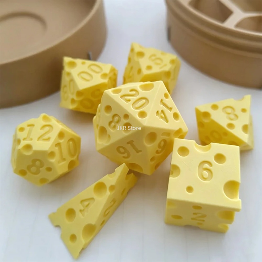 3D 프린팅 치즈 모양 주사위 세트 (D4, D20 포 - Party Games Easter For Family 리뷰 및 가격