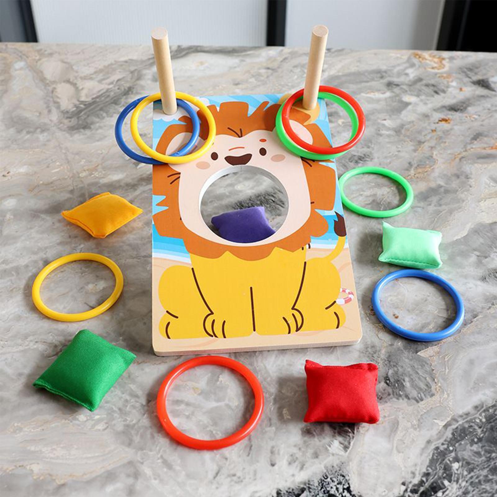나무 콩주머니 던지기 게임 링 & 가방 던지기 장난감, - Party Games Group For Adults 리뷰 및 가격
