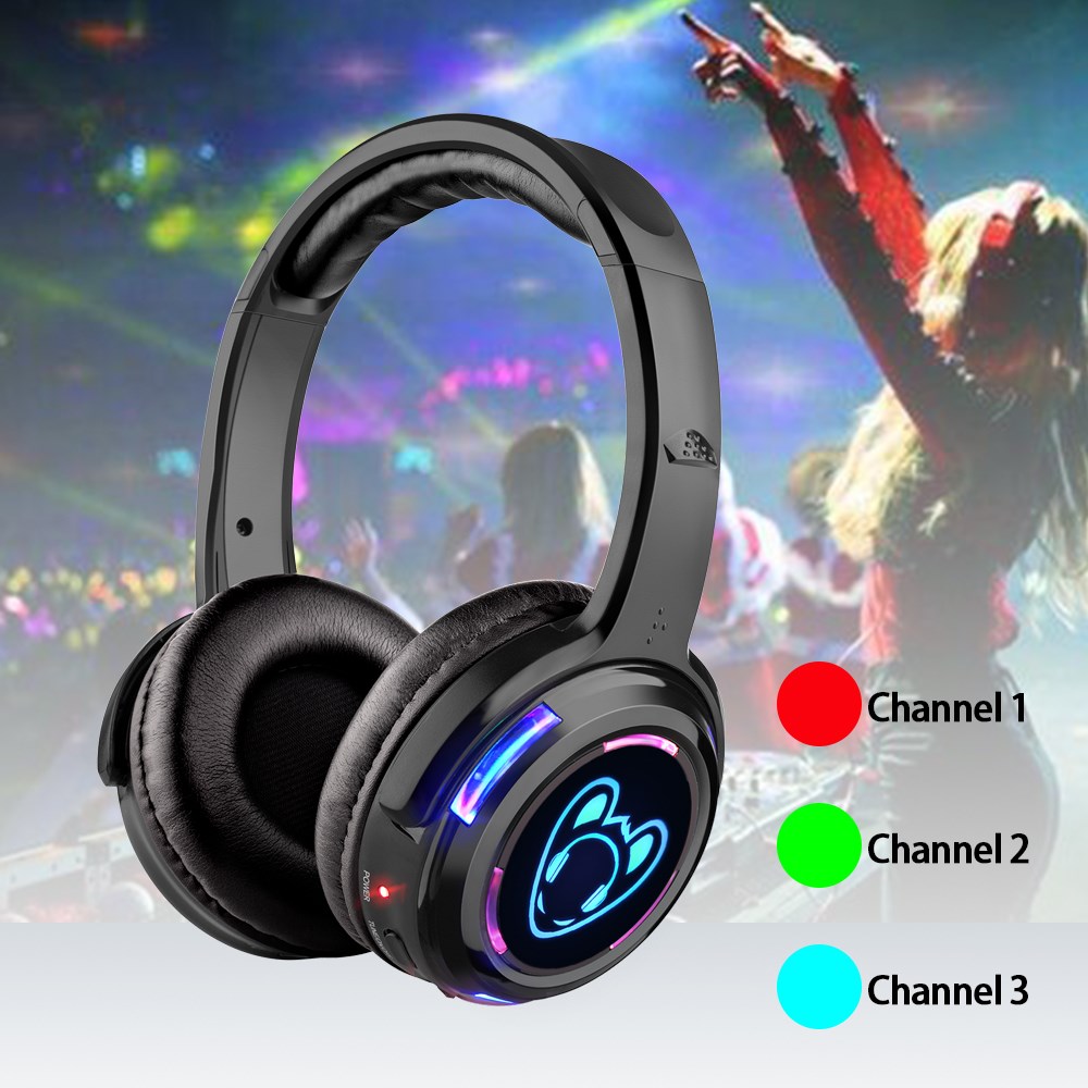 LED 깜박이는 빛 사일런트 디스코 헤드폰, 500m  - Party Games Phone 리뷰 및 가격